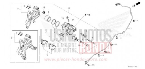 ETRIER DE FREIN ARRIERE CRF1100D4S de 2025